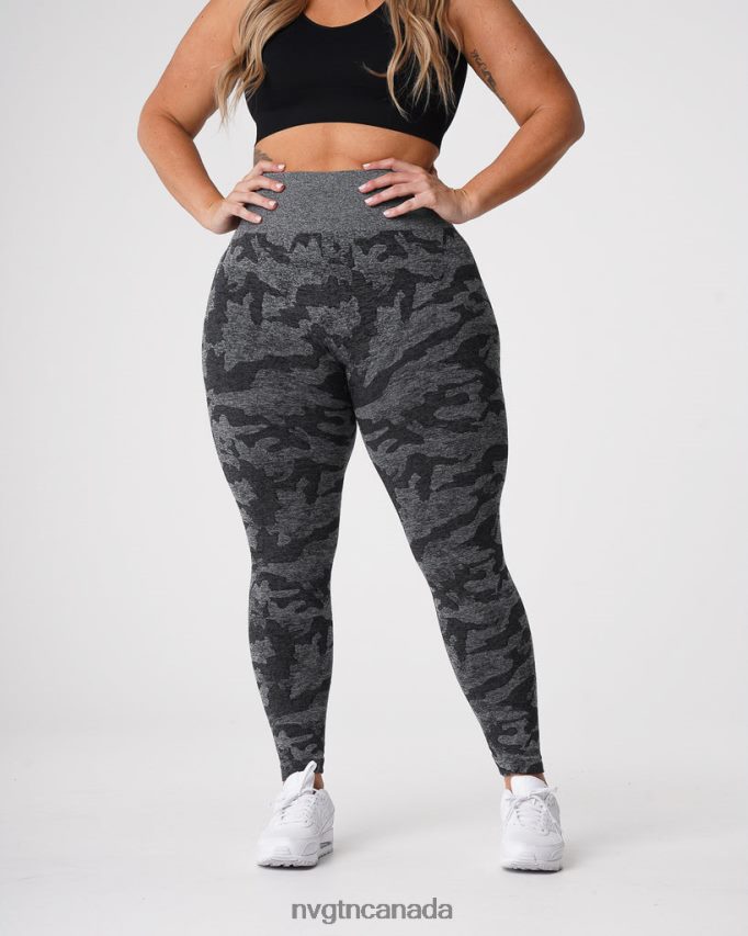 NVGTN Fitness Women Camo Seamless Leggings Black HJXFTJ656