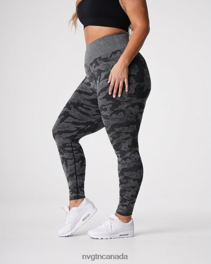 NVGTN Fitness Women Camo Seamless Leggings Black HJXFTJ656