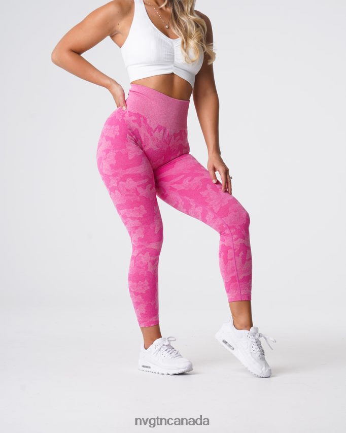 NVGTN Fitness Women Camo Seamless Leggings Bubble Gum Pink HJXFTJ659