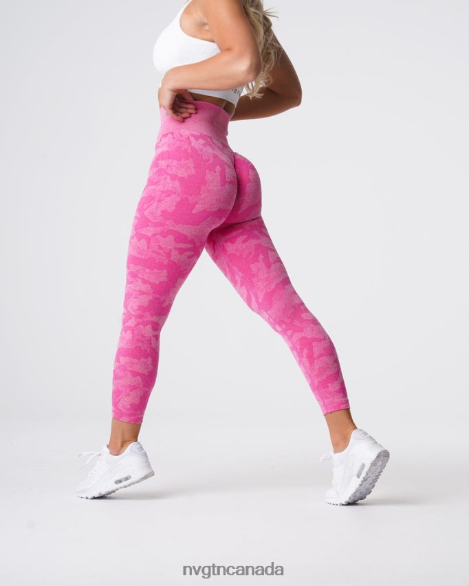 NVGTN Fitness Women Camo Seamless Leggings Bubble Gum Pink HJXFTJ659
