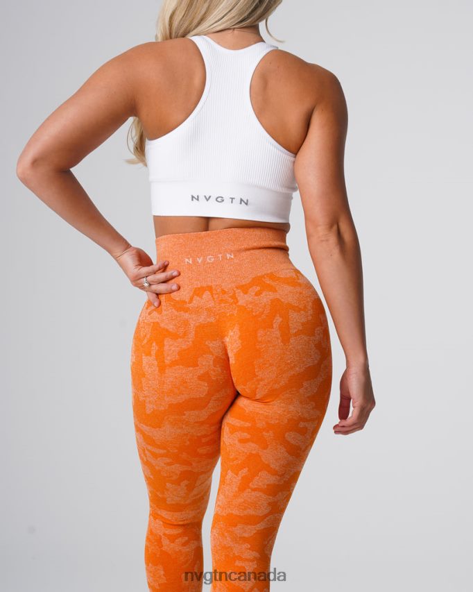 NVGTN Fitness Women Camo Seamless Leggings Burnt Orange HJXFTJ669