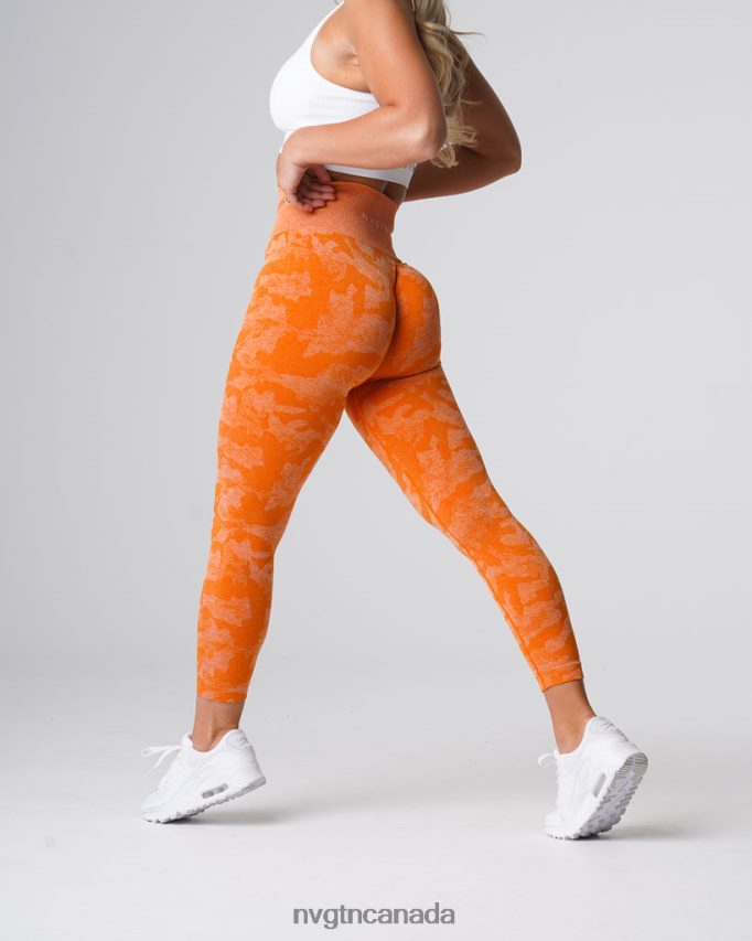 NVGTN Fitness Women Camo Seamless Leggings Burnt Orange HJXFTJ669