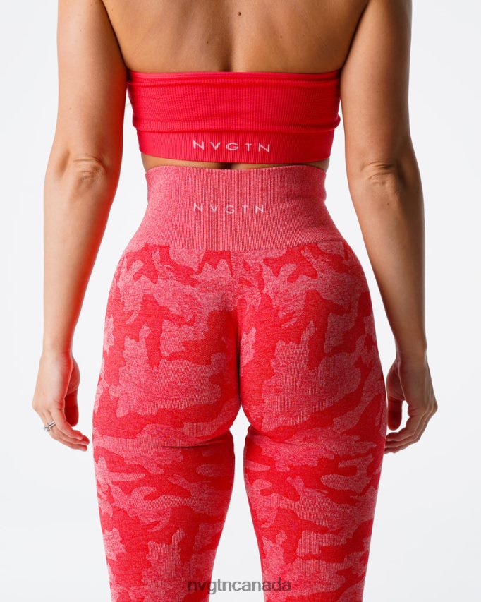 NVGTN Fitness Women Camo Seamless Leggings Candy Apple HJXFTJ549