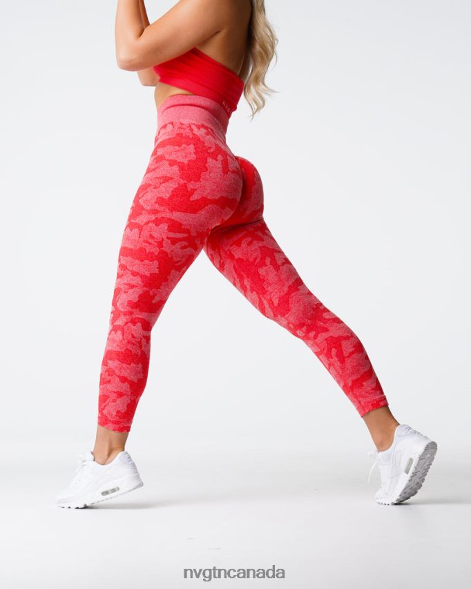 NVGTN Fitness Women Camo Seamless Leggings Candy Apple HJXFTJ549