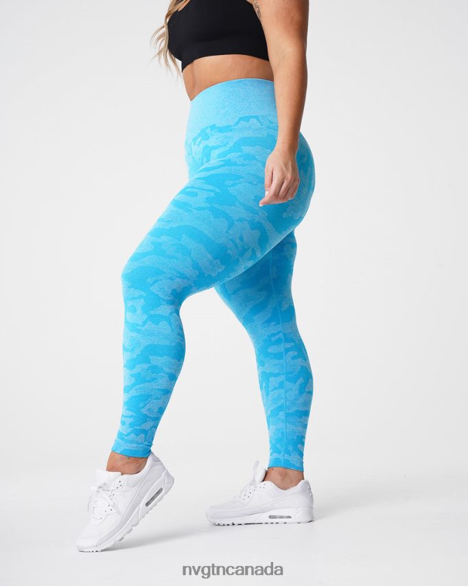 NVGTN Fitness Women Camo Seamless Leggings Caribbean HJXFTJ666