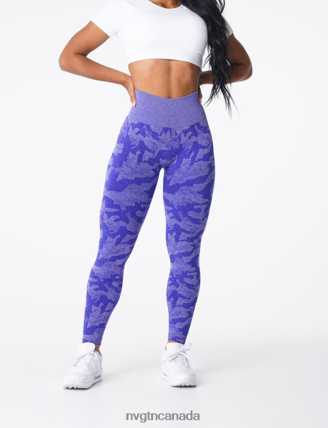NVGTN Fitness Women Camo Seamless Leggings Electric Blue HJXFTJ667