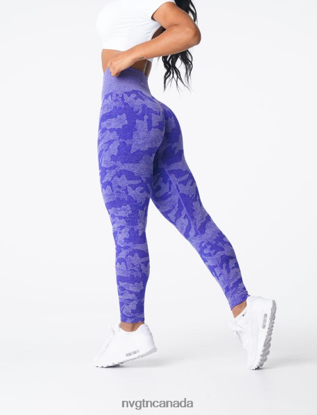NVGTN Fitness Women Camo Seamless Leggings Electric Blue HJXFTJ667