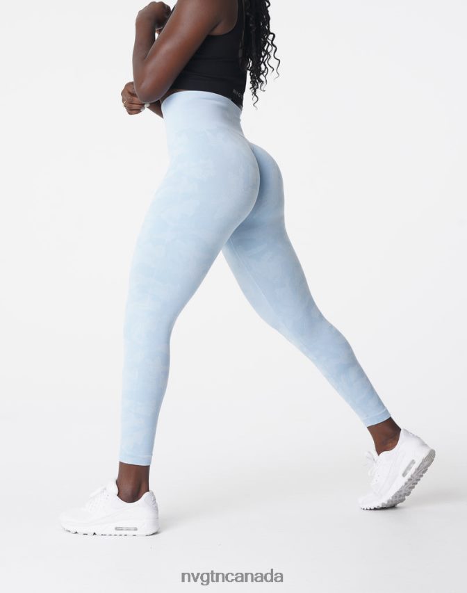 NVGTN Fitness Women Camo Seamless Leggings Icy Blue HJXFTJ663