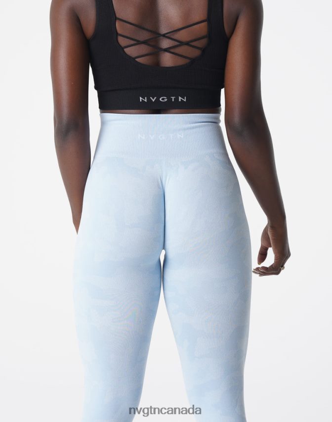 NVGTN Fitness Women Camo Seamless Leggings Icy Blue HJXFTJ663