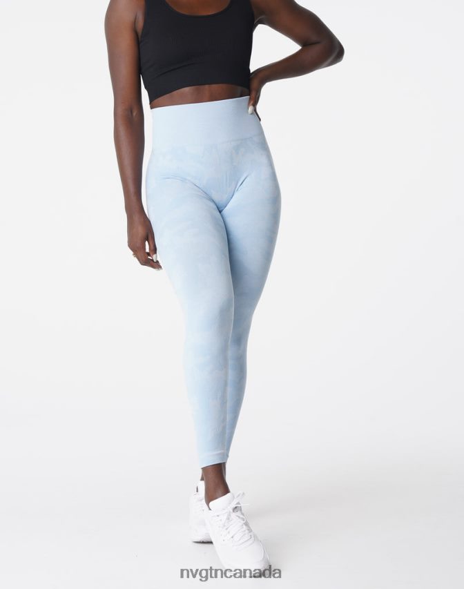 NVGTN Fitness Women Camo Seamless Leggings Icy Blue HJXFTJ663