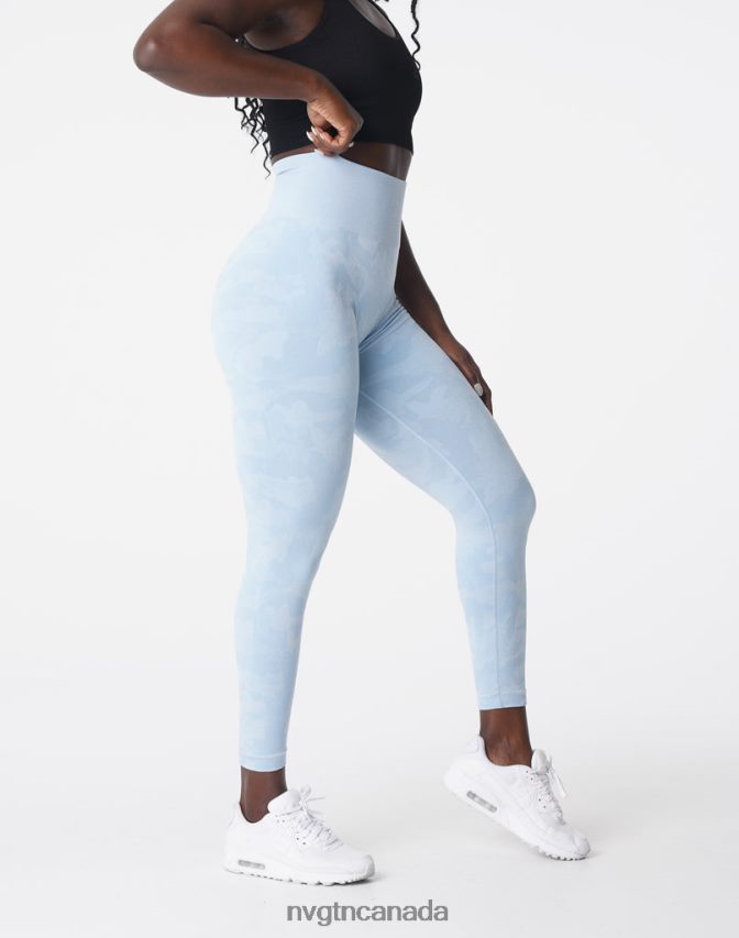 NVGTN Fitness Women Camo Seamless Leggings Icy Blue HJXFTJ663