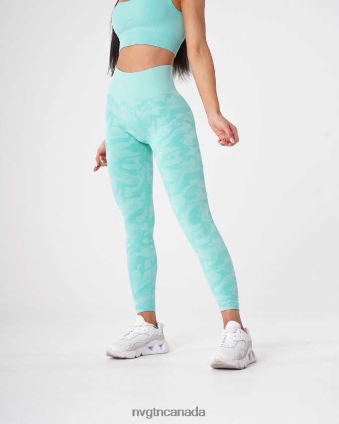 NVGTN Fitness Women Camo Seamless Leggings Mint HJXFTJ668