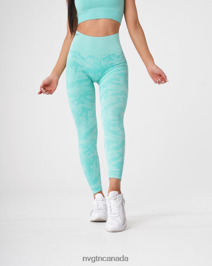 NVGTN Fitness Women Camo Seamless Leggings Mint HJXFTJ668
