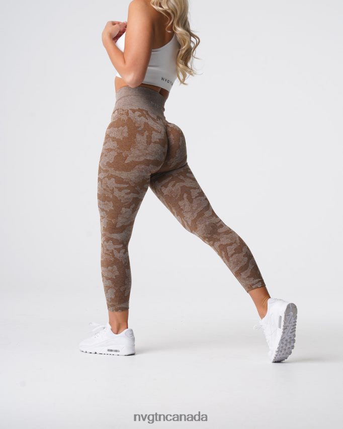 NVGTN Fitness Women Camo Seamless Leggings Mocha HJXFTJ661
