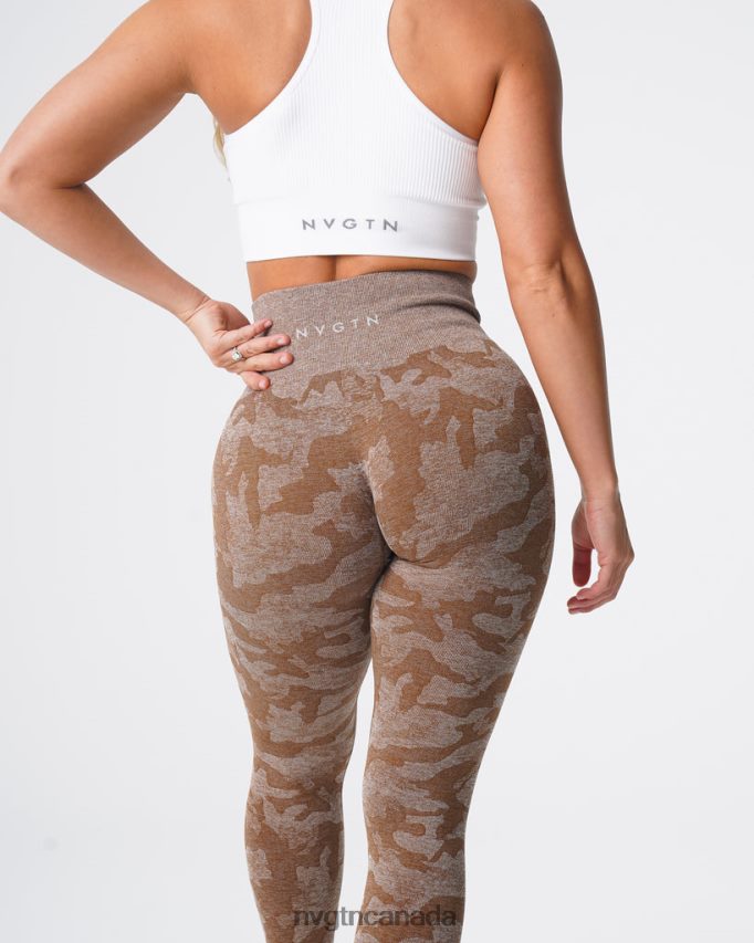 NVGTN Fitness Women Camo Seamless Leggings Mocha HJXFTJ661