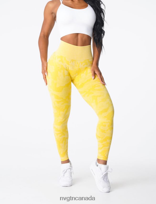 NVGTN Fitness Women Camo Seamless Leggings Sunshine Yellow HJXFTJ665