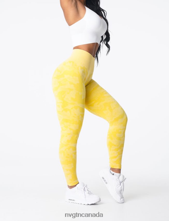 NVGTN Fitness Women Camo Seamless Leggings Sunshine Yellow HJXFTJ665