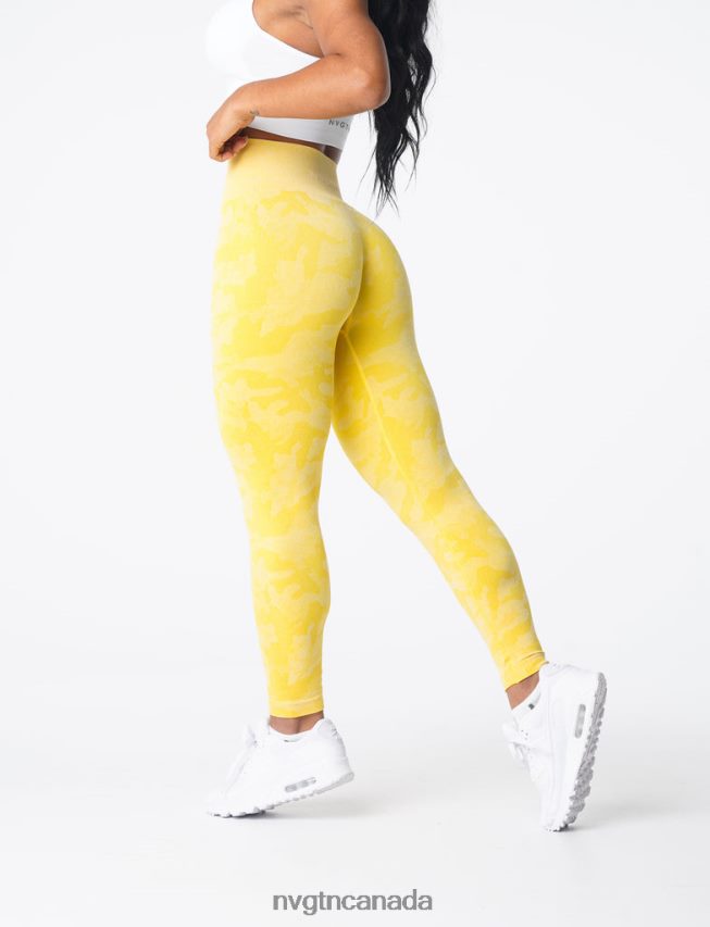 NVGTN Fitness Women Camo Seamless Leggings Sunshine Yellow HJXFTJ665