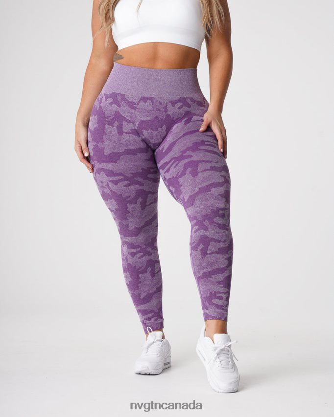 NVGTN Fitness Women Camo Seamless Leggings Violet HJXFTJ658