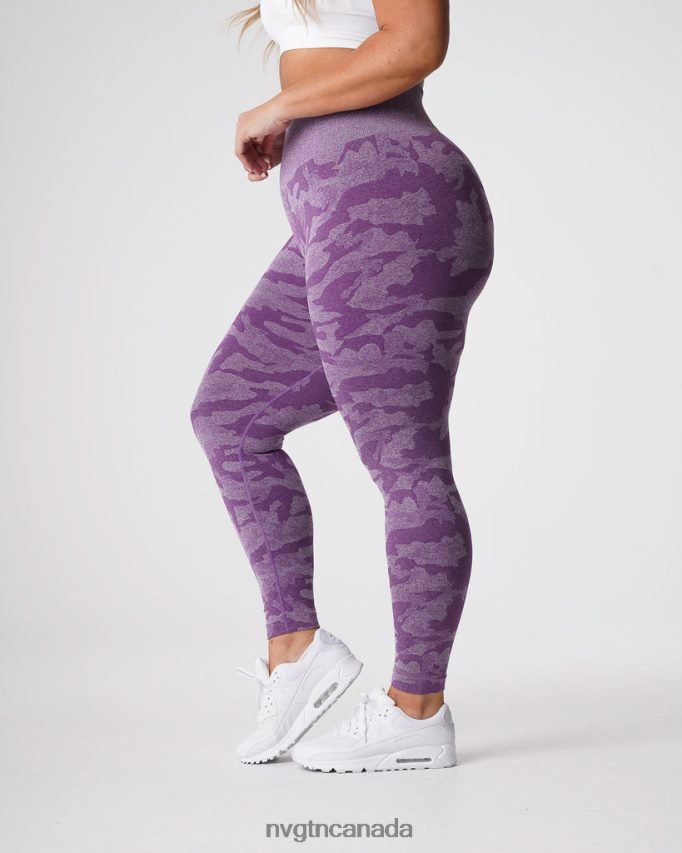NVGTN Fitness Women Camo Seamless Leggings Violet HJXFTJ658