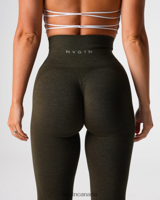 NVGTN Fitness Women Contour 2.0 Seamless Leggings Olive HJXFTJ492