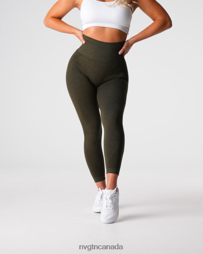 NVGTN Fitness Women Contour 2.0 Seamless Leggings Olive HJXFTJ492