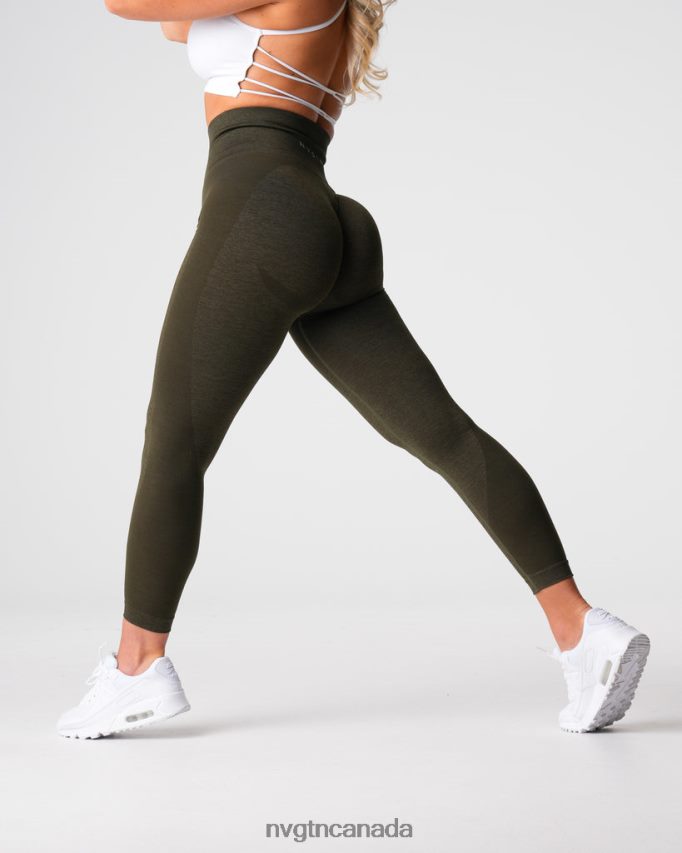 NVGTN Fitness Women Contour 2.0 Seamless Leggings Olive HJXFTJ492