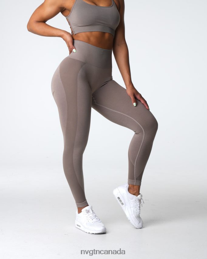 NVGTN Fitness Women Contour 2.0 Seamless Leggings Taupe HJXFTJ491