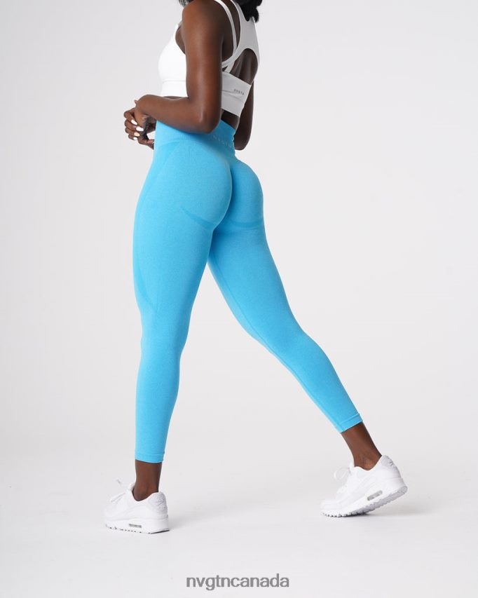 NVGTN Fitness Women Contour Seamless Leggings Aqua HJXFTJ530