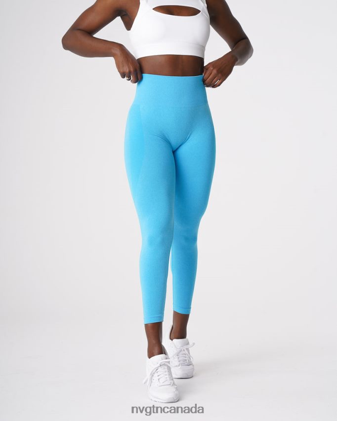 NVGTN Fitness Women Contour Seamless Leggings Aqua HJXFTJ530