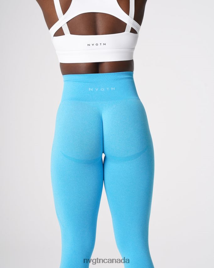 NVGTN Fitness Women Contour Seamless Leggings Aqua HJXFTJ530