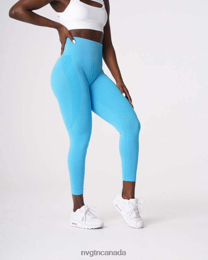 NVGTN Fitness Women Contour Seamless Leggings Aqua HJXFTJ530