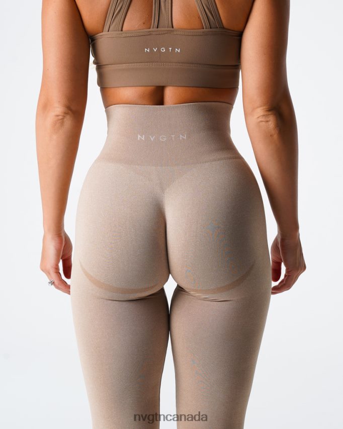 NVGTN Fitness Women Contour Seamless Leggings Beige HJXFTJ509