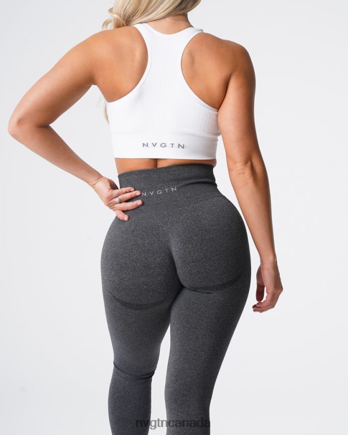 NVGTN Fitness Women Contour Seamless Leggings Black Speckled HJXFTJ507