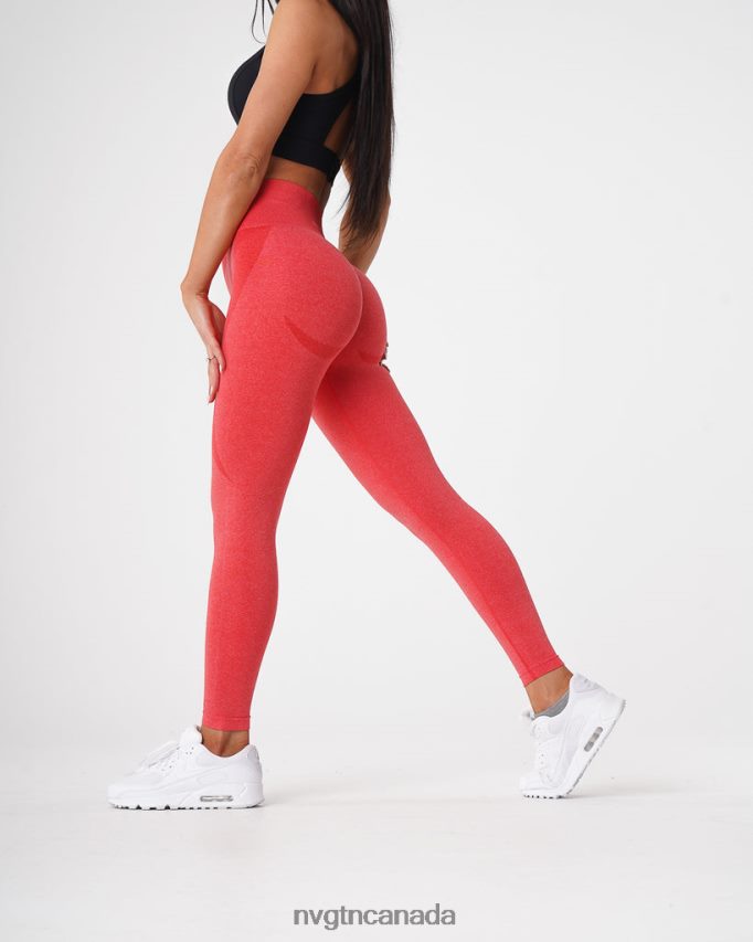 NVGTN Fitness Women Contour Seamless Leggings Candy Apple HJXFTJ514