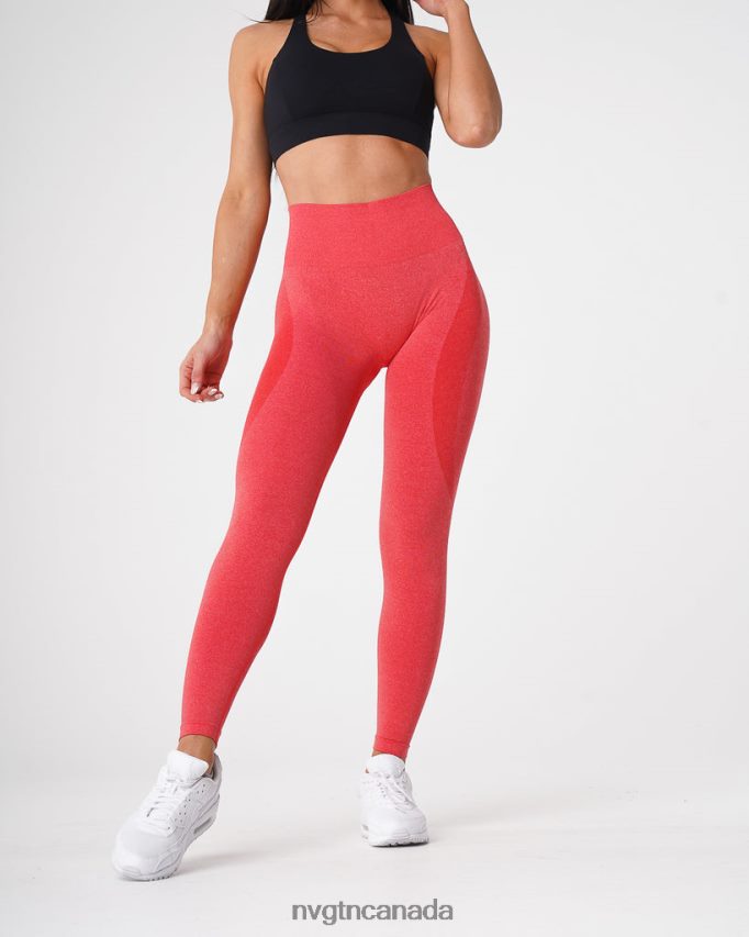 NVGTN Fitness Women Contour Seamless Leggings Candy Apple HJXFTJ514
