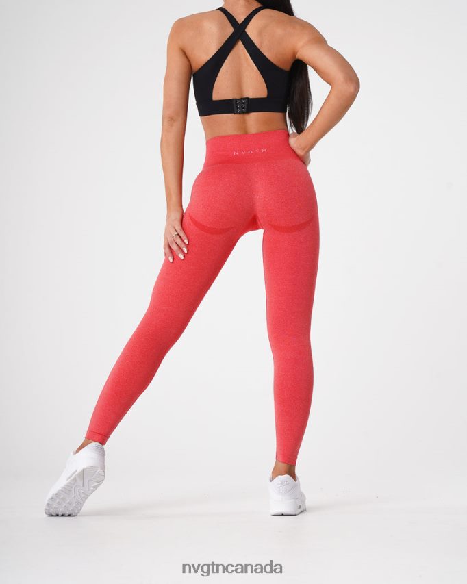 NVGTN Fitness Women Contour Seamless Leggings Candy Apple HJXFTJ514