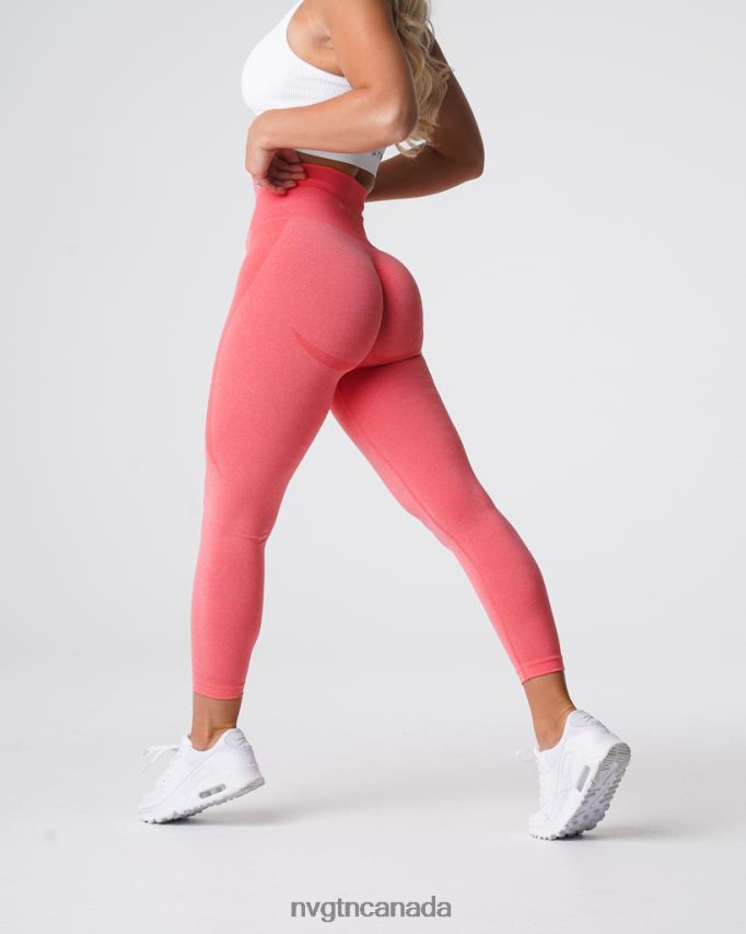 NVGTN Fitness Women Contour Seamless Leggings Coral HJXFTJ533