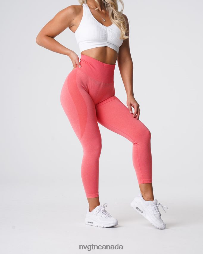 NVGTN Fitness Women Contour Seamless Leggings Coral HJXFTJ533