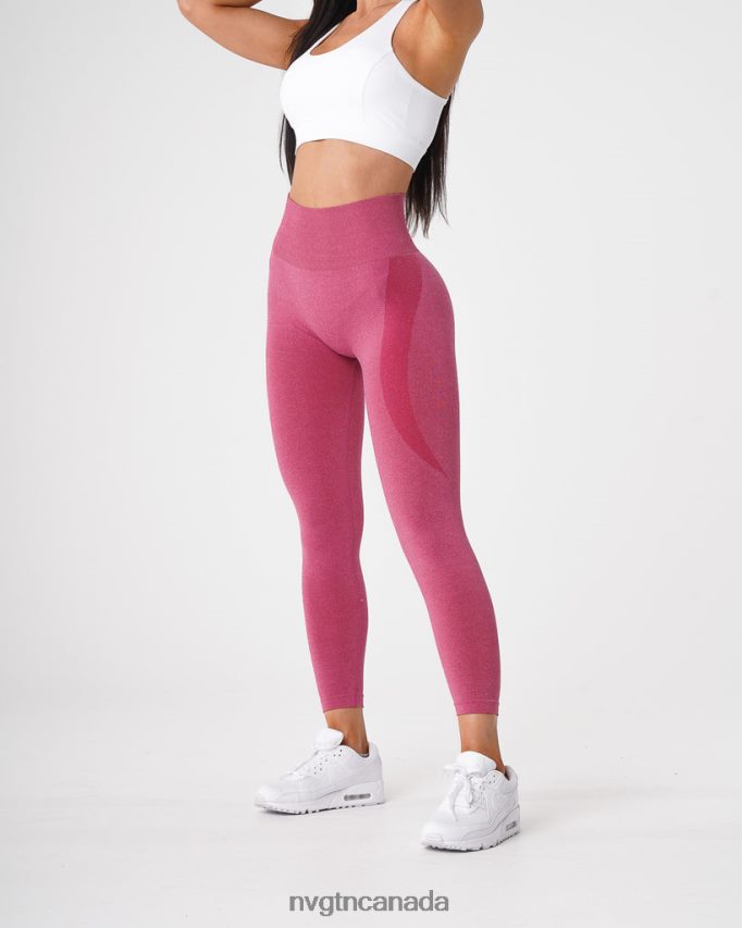NVGTN Fitness Women Contour Seamless Leggings Crimson HJXFTJ518