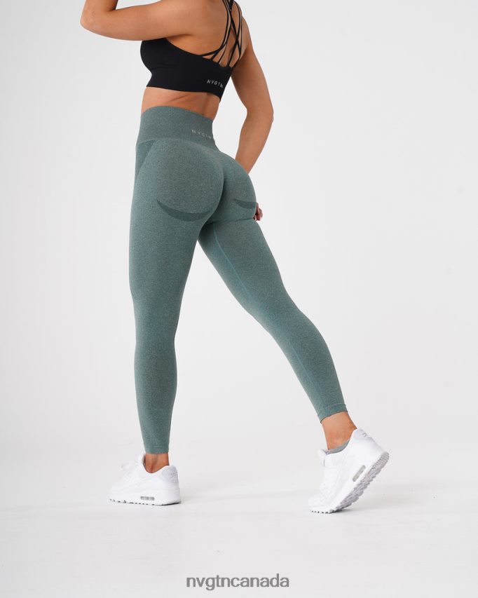 NVGTN Fitness Women Contour Seamless Leggings Forest Green HJXFTJ524