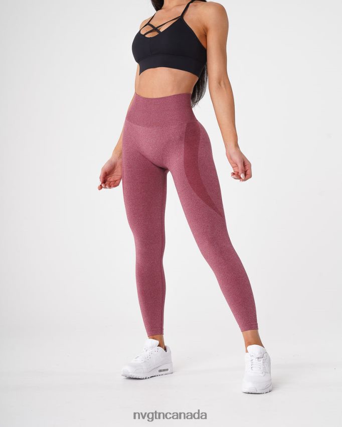 NVGTN Fitness Women Contour Seamless Leggings Maroon HJXFTJ515
