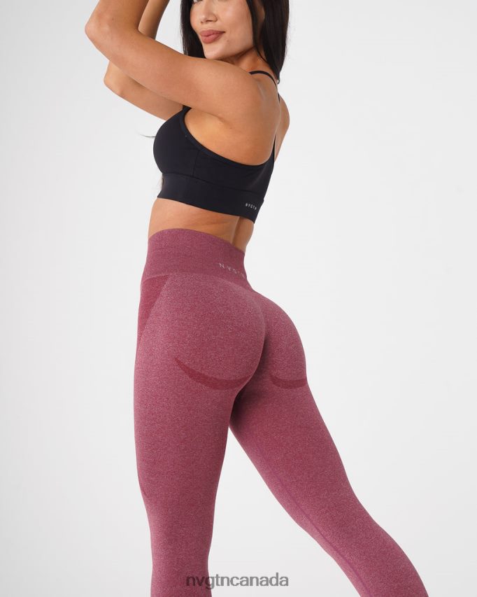 NVGTN Fitness Women Contour Seamless Leggings Maroon HJXFTJ515