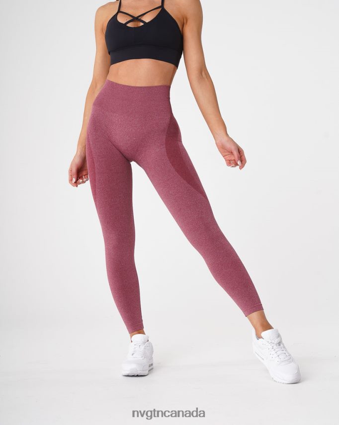 NVGTN Fitness Women Contour Seamless Leggings Maroon HJXFTJ515