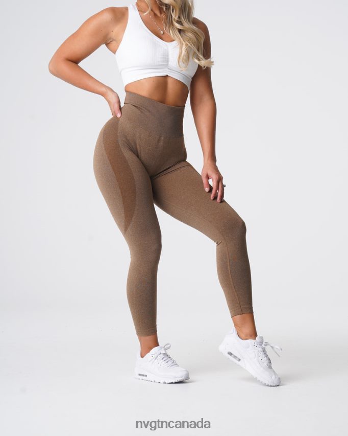 NVGTN Fitness Women Contour Seamless Leggings Mocha HJXFTJ510