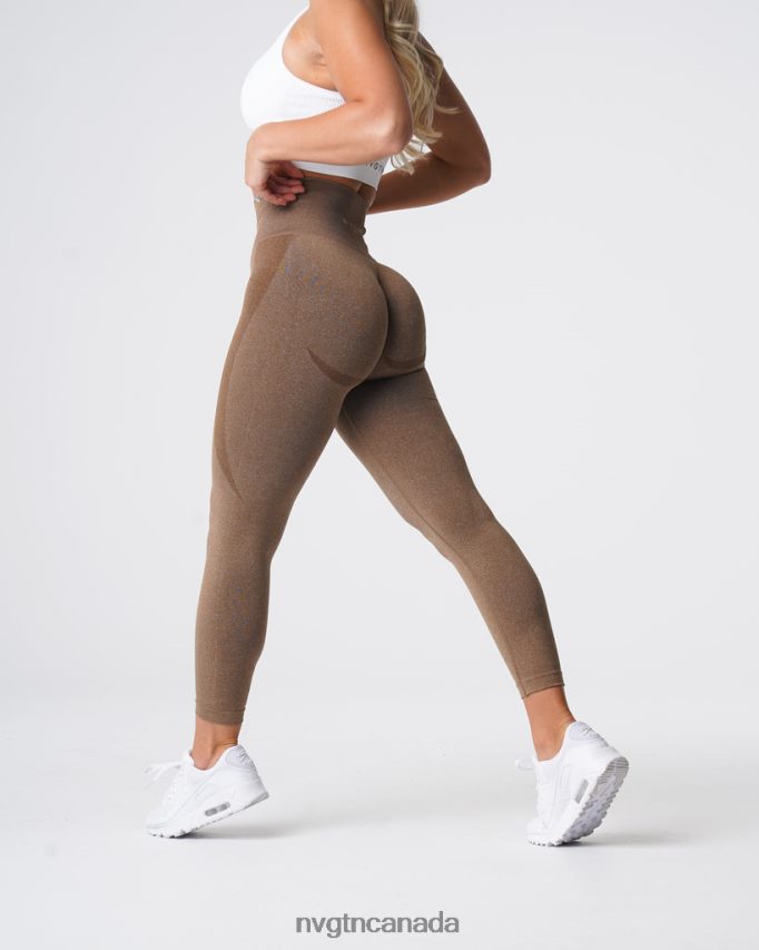 NVGTN Fitness Women Contour Seamless Leggings Mocha HJXFTJ510