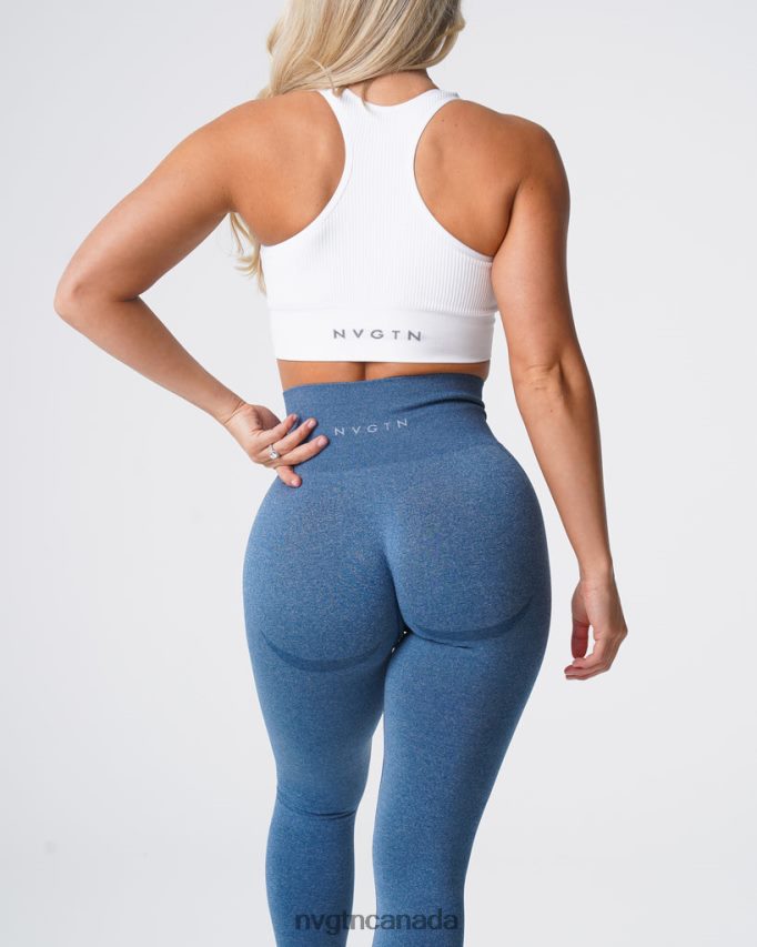NVGTN Fitness Women Contour Seamless Leggings Slate Blue HJXFTJ527
