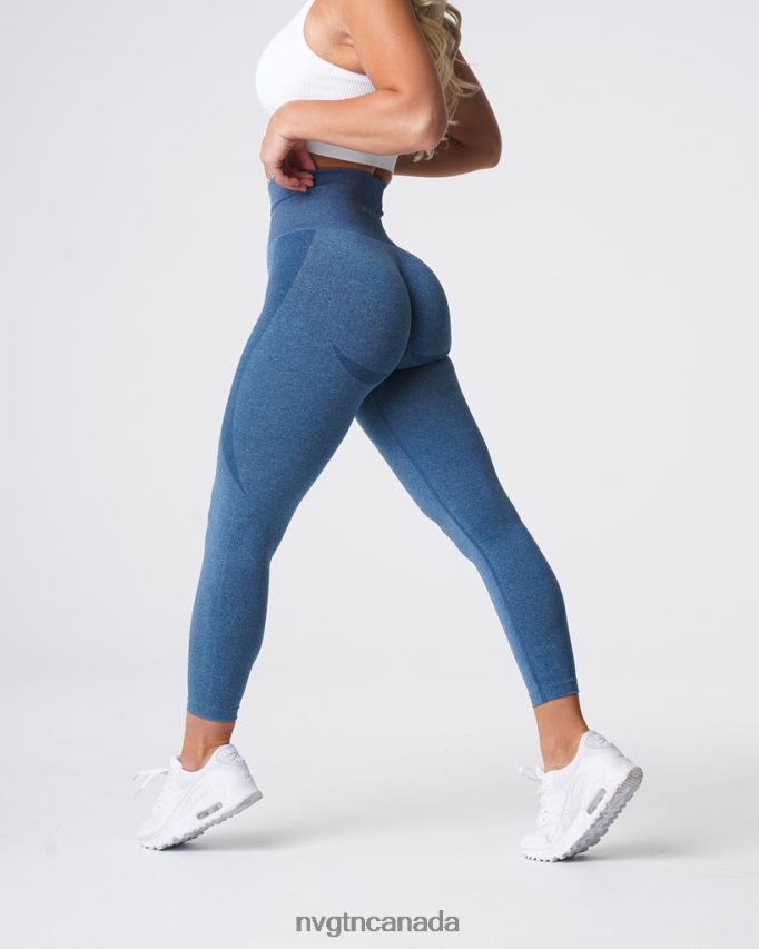 NVGTN Fitness Women Contour Seamless Leggings Slate Blue HJXFTJ527