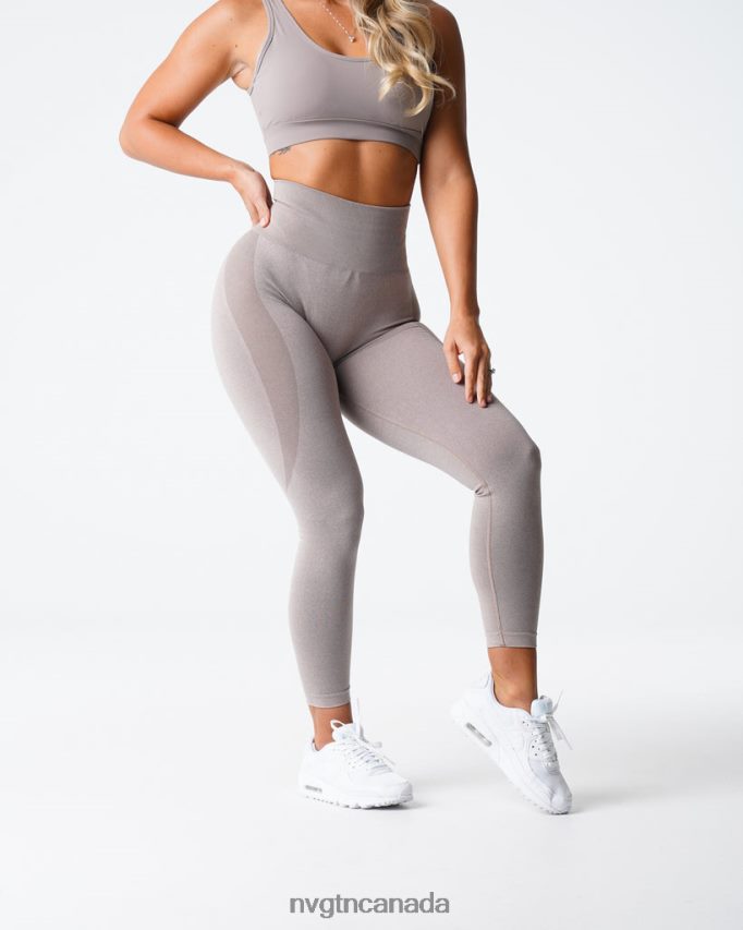 NVGTN Fitness Women Contour Seamless Leggings Taupe HJXFTJ504