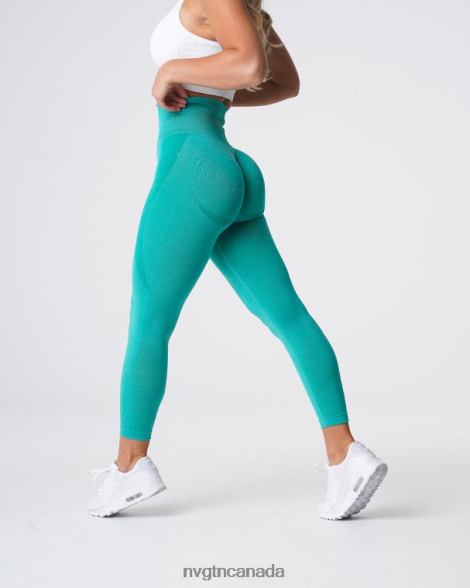 NVGTN Fitness Women Contour Seamless Leggings Turquoise HJXFTJ513